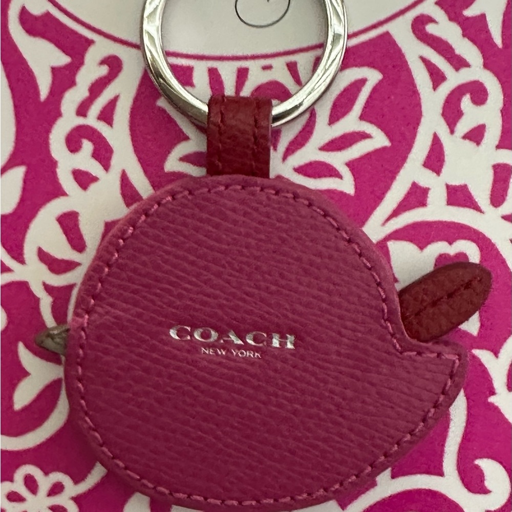 Coach Fuchsia Bird Keychain - Picture 3 of 9